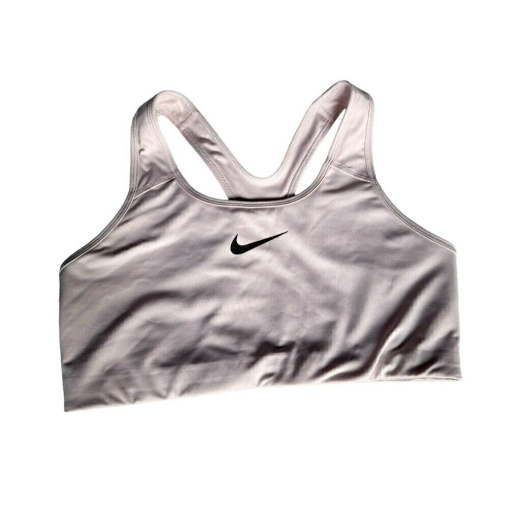 Nike Dry-Fit Women's Sz XL Light Pink Pullover Sports Bra Logo